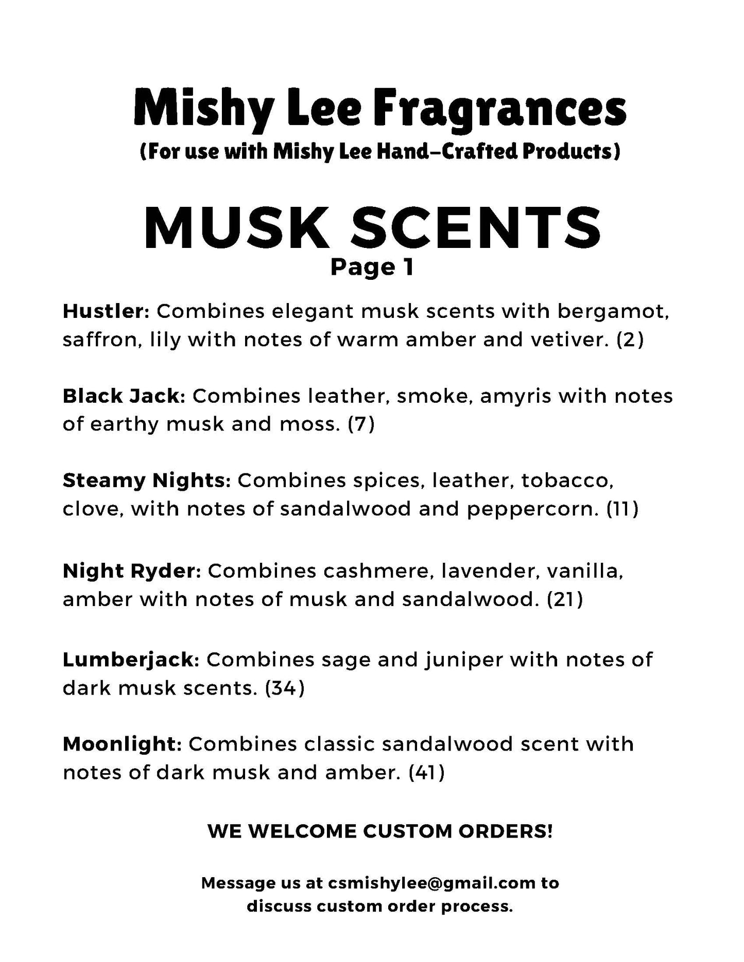 Scent List