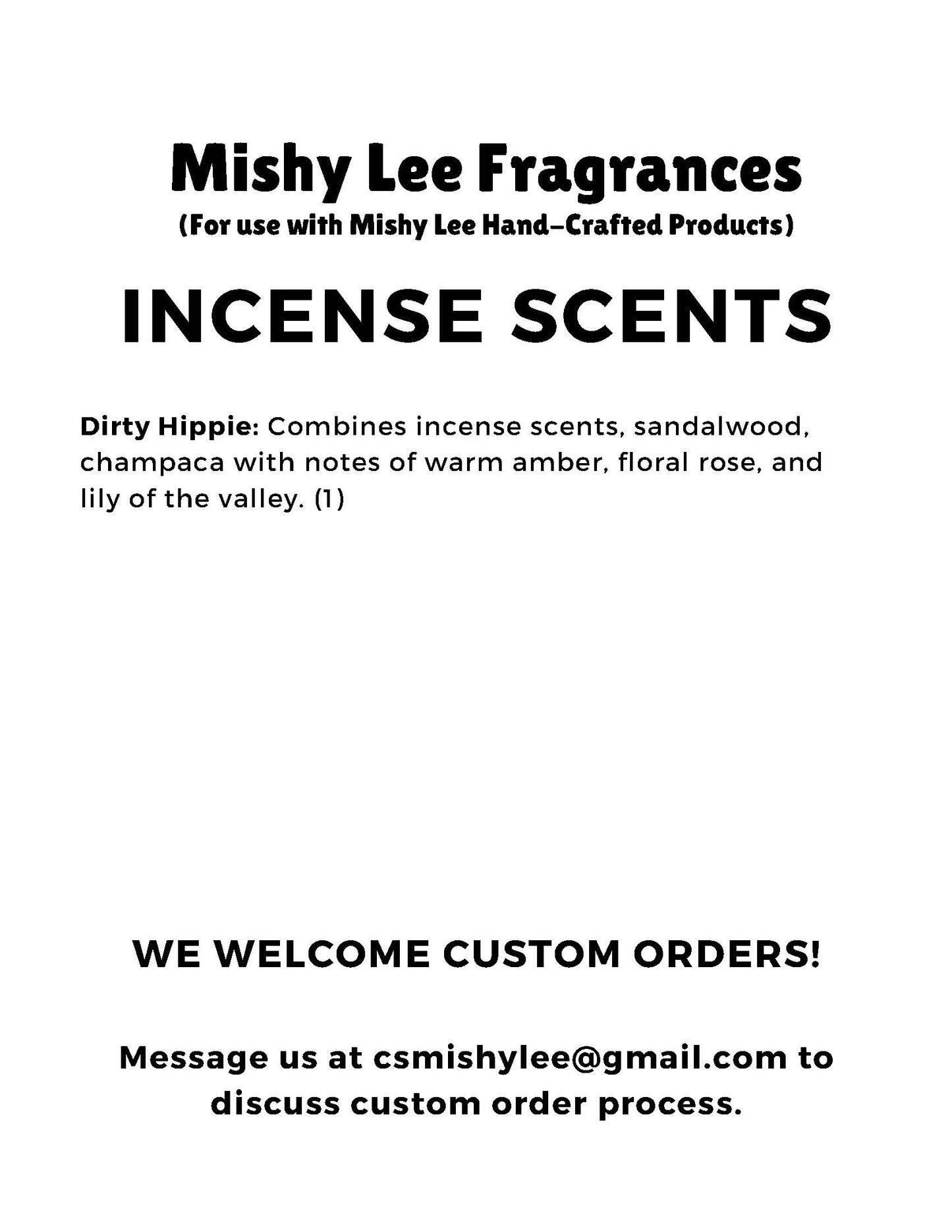 Scent List