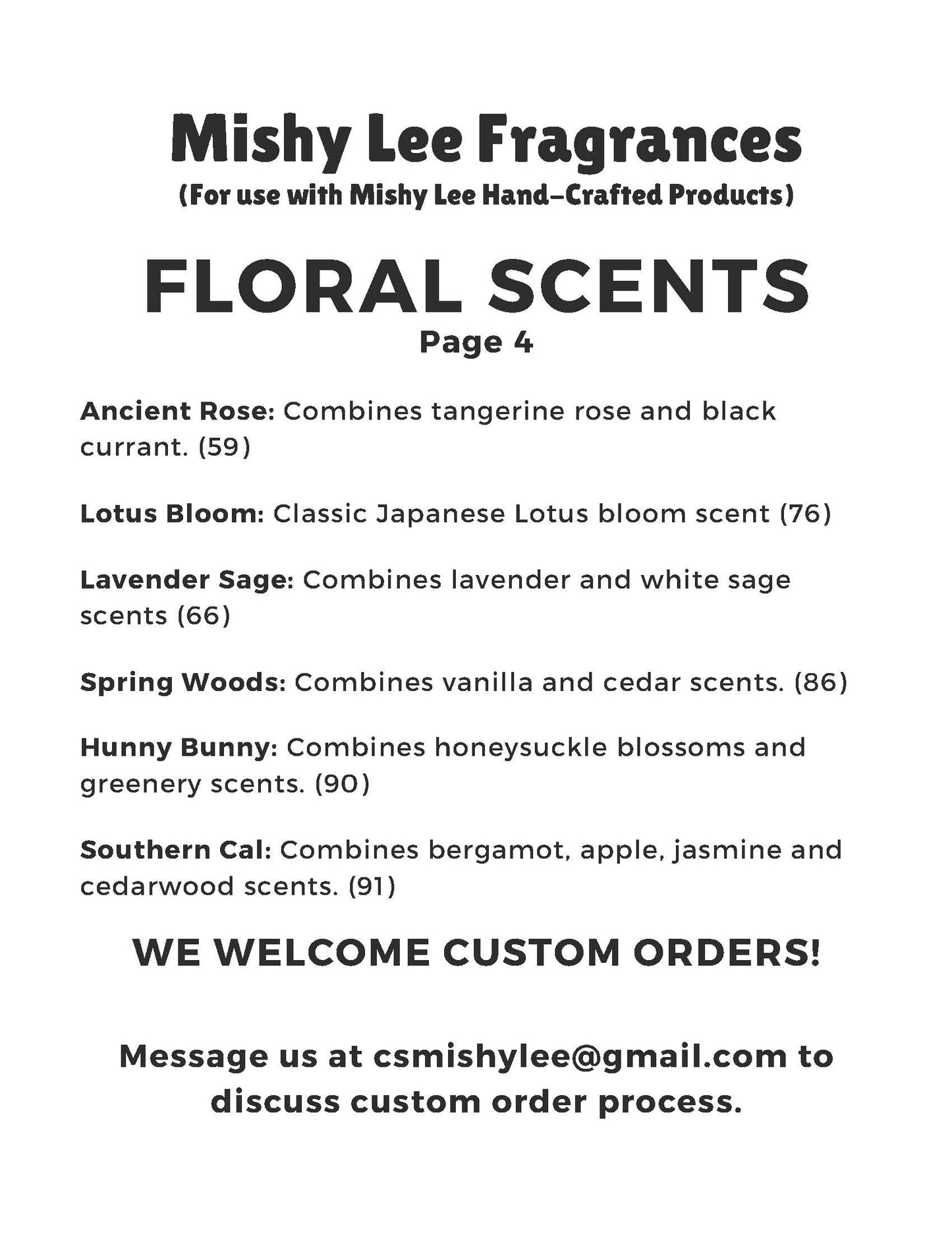 Scent List