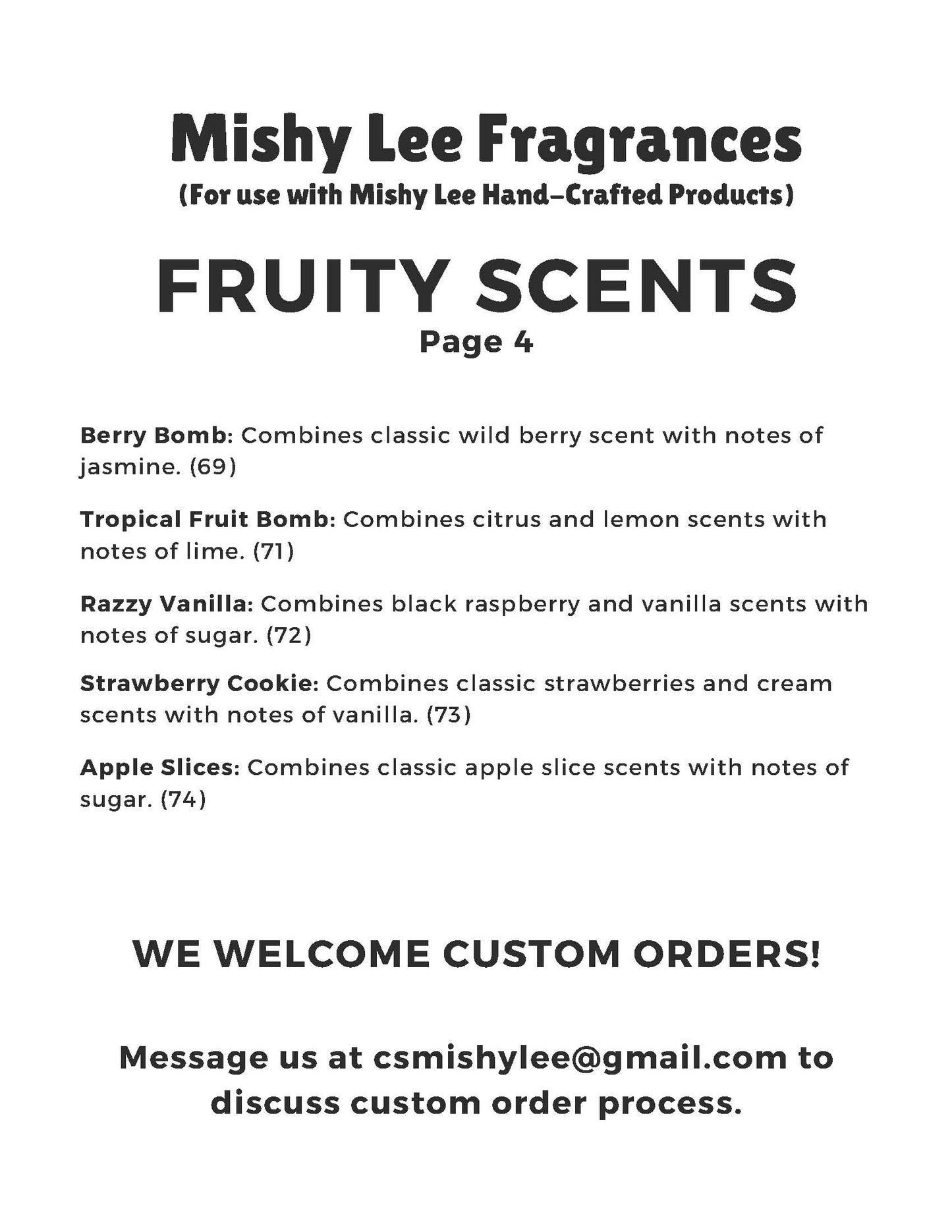 Scent List