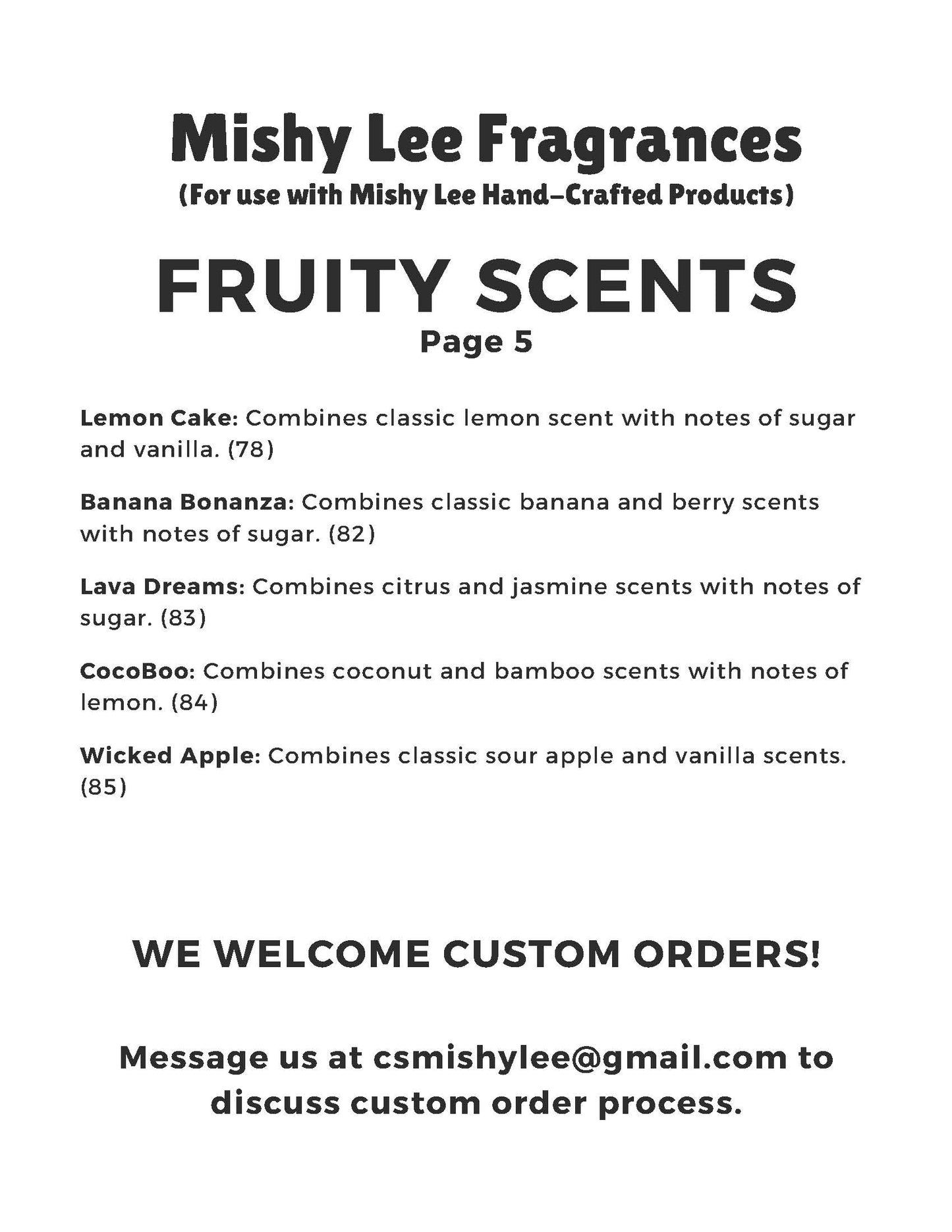 Scent List