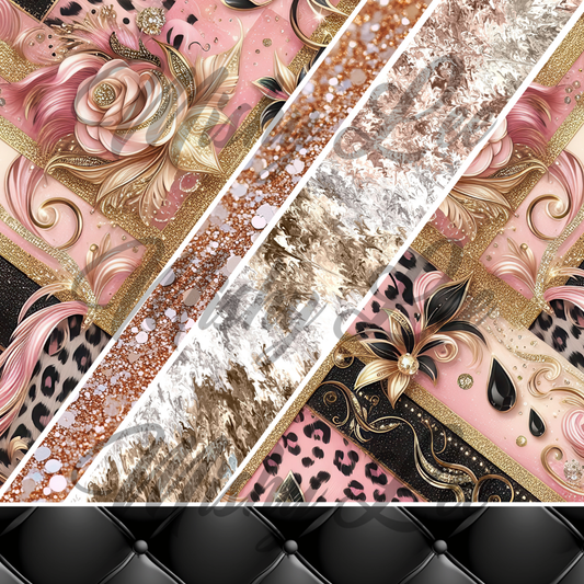 Pink Black Floral Cheetah - #33