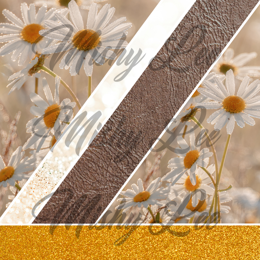 Gold Leather Floral - #43