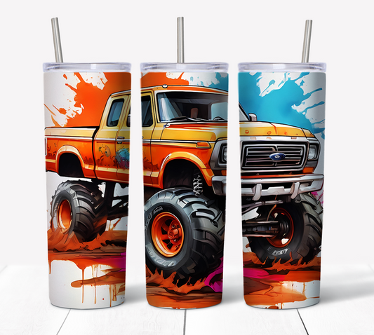 Offroad 3 Skinny Tumbler w/Sliding Lid and Straw- 20 Oz