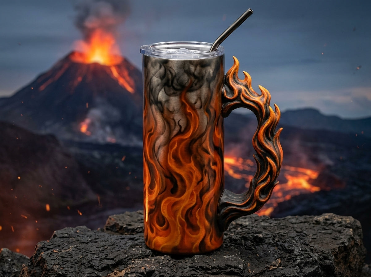 Flame V3 Tumbler Handle 3D Printing STL – Digital Download