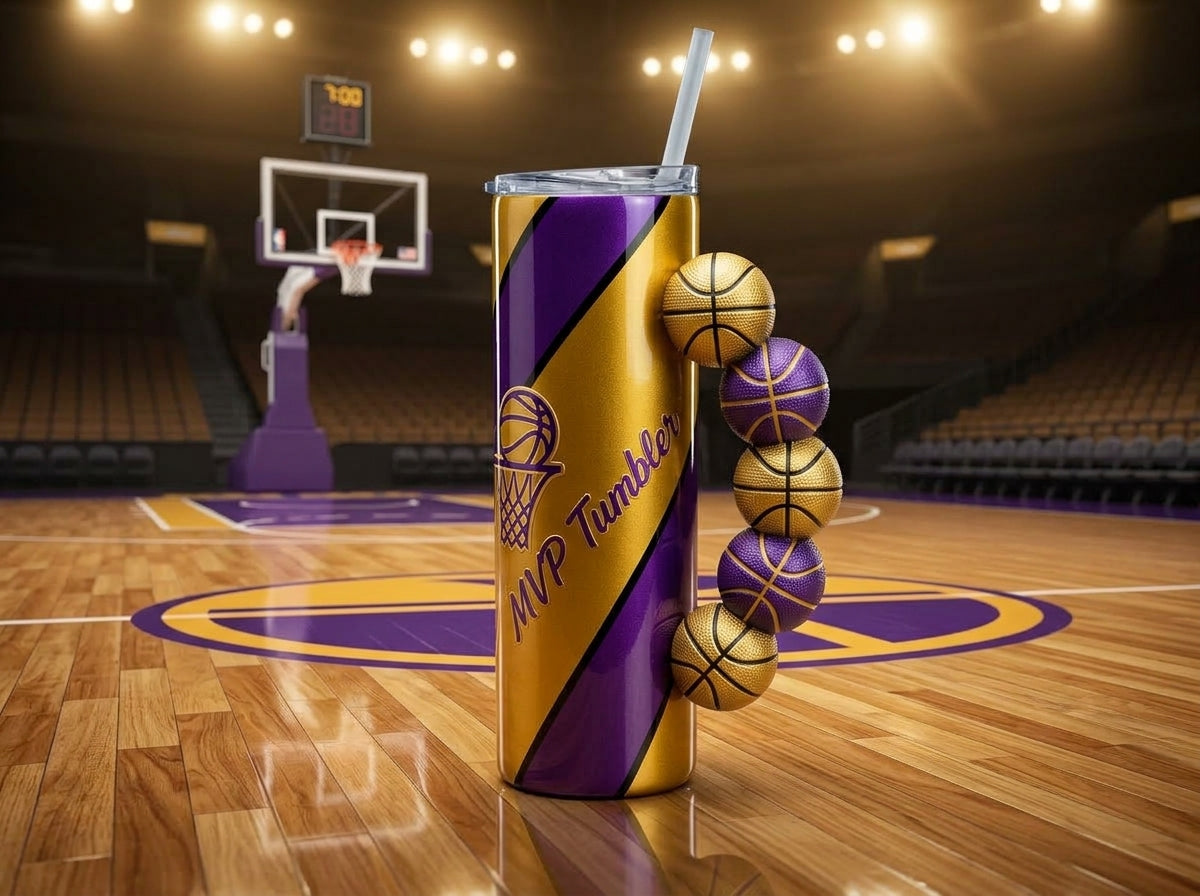 Stacked Basketballs Tumbler Handle 3D Printing STL – Digital Download