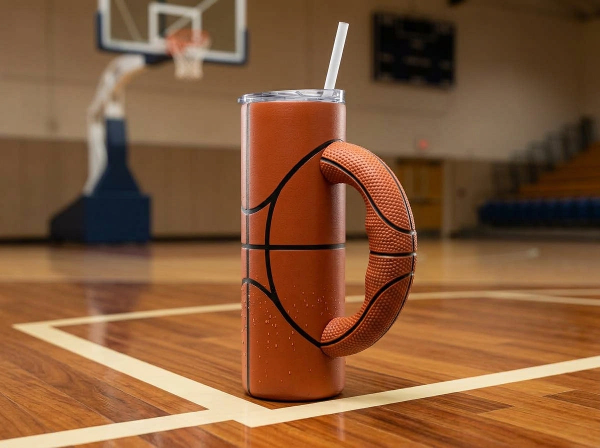 Basketball Grip V2 Tumbler Handle 3D Printing STL – Digital Download