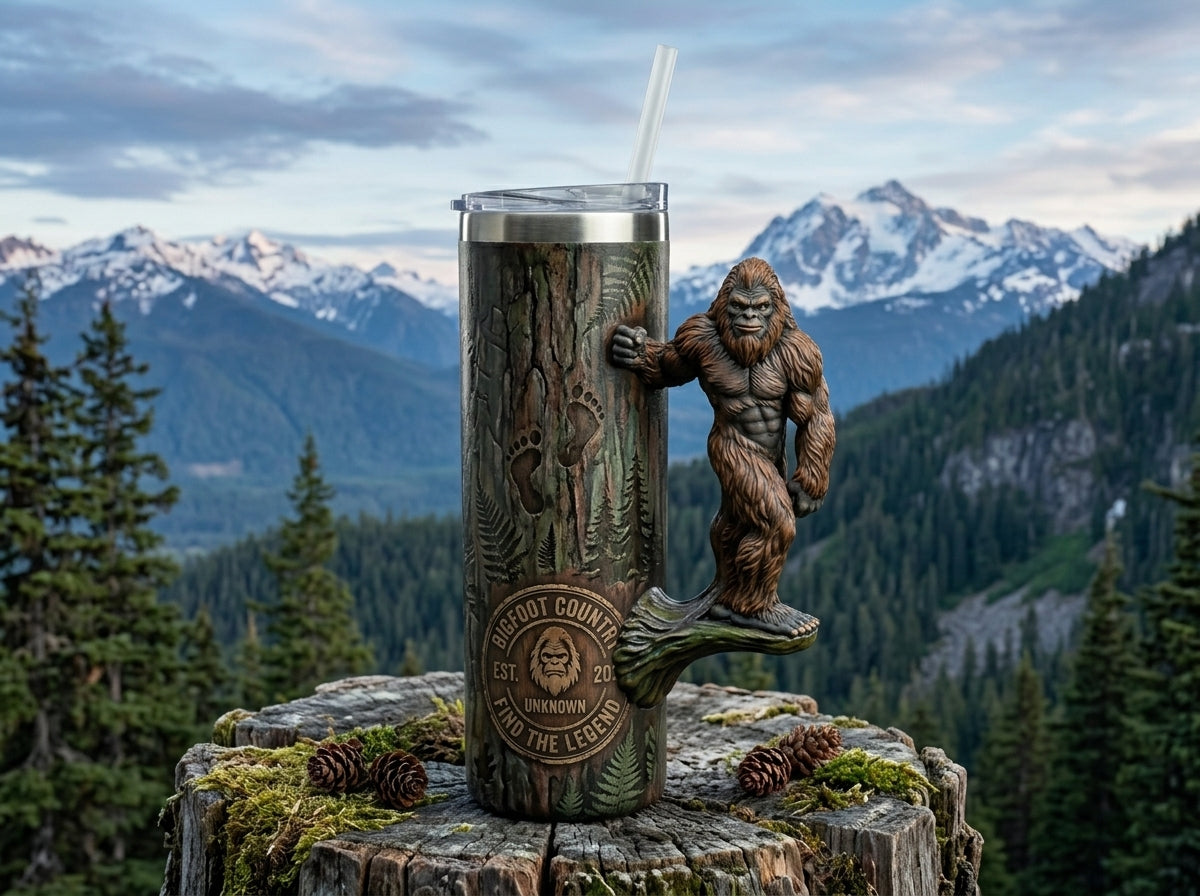 Standing Bigfoot Tumbler Handle 3D Printing STL – Digital Download