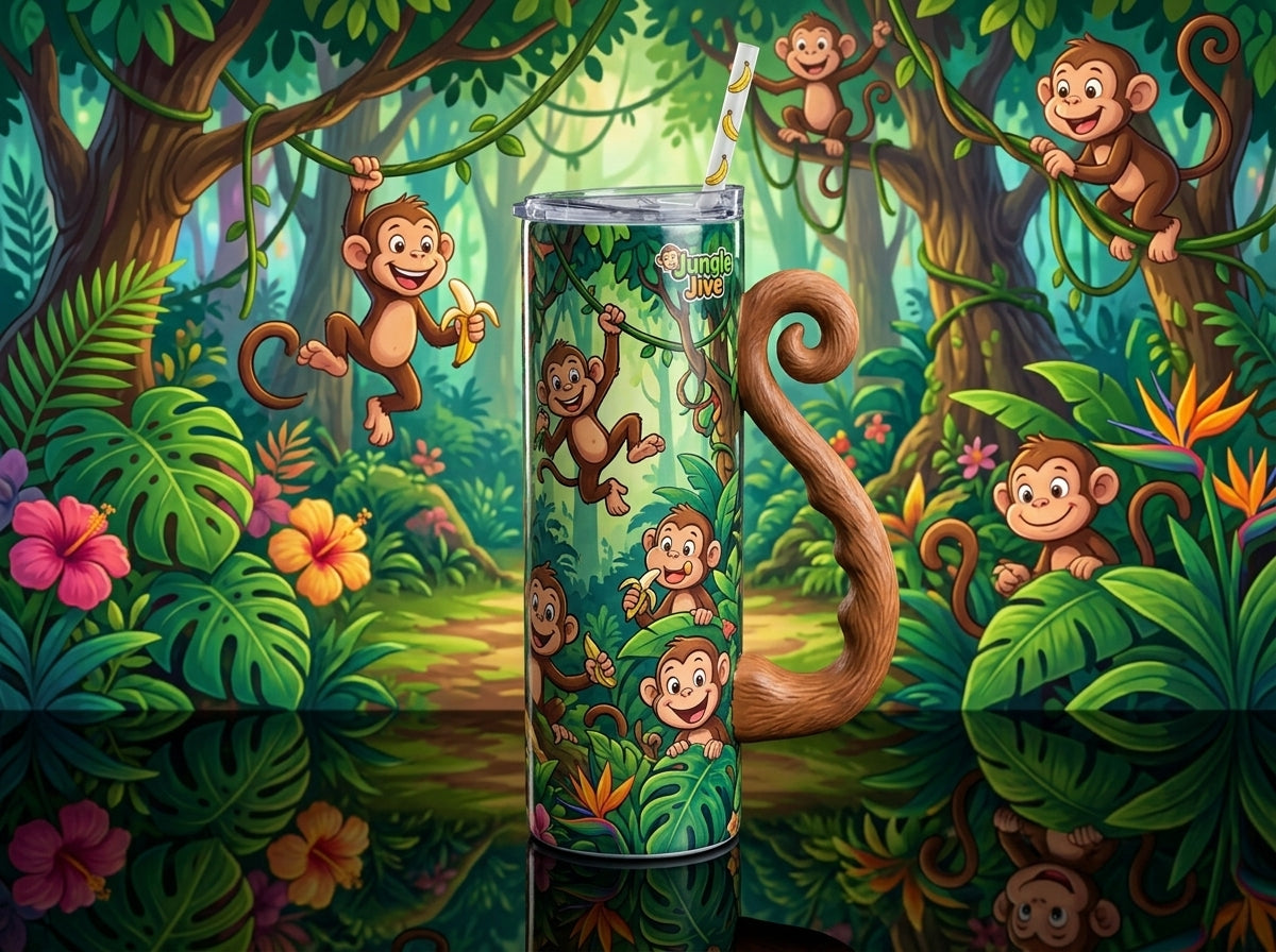 Monkey Tail Tumbler Handle 3D Printing STL – Digital Download