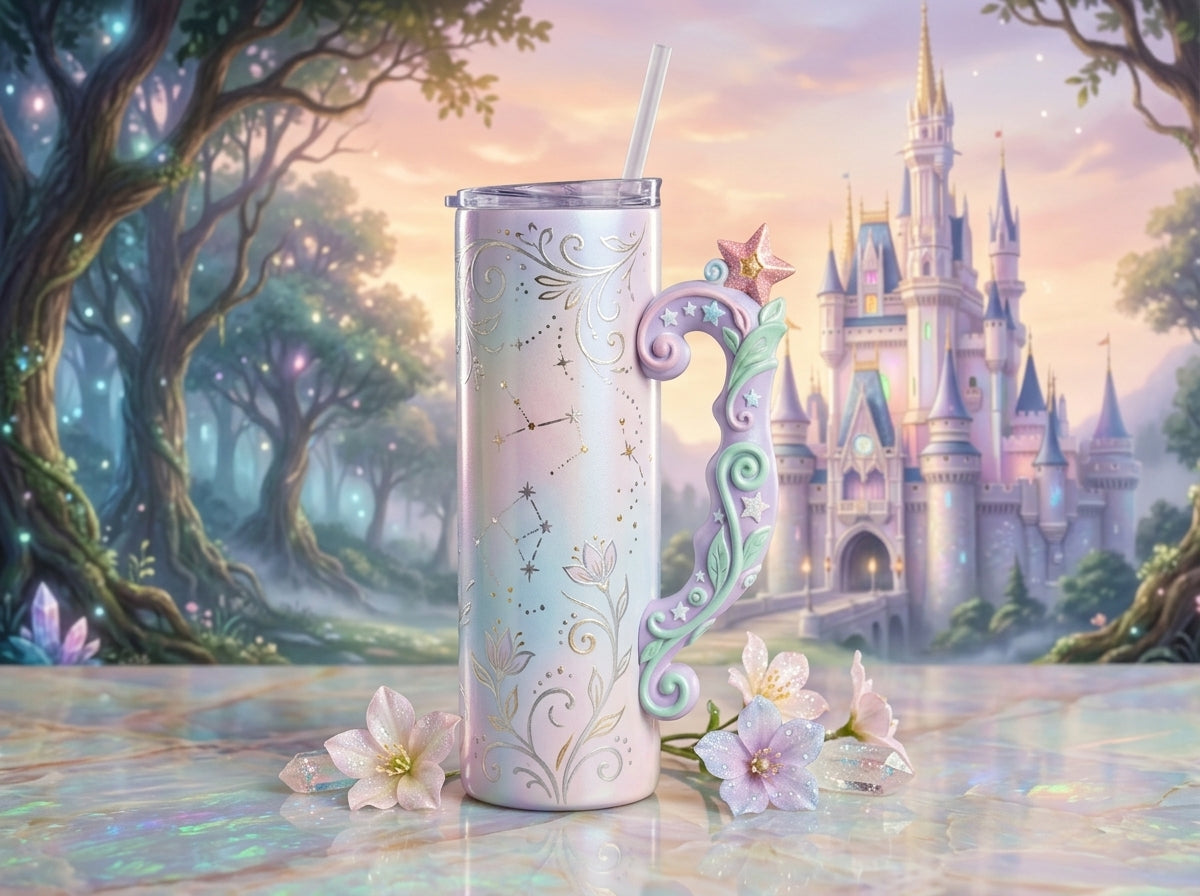 Fairy Magic Wand Tumbler Handle 3D Printing STL – Digital Download