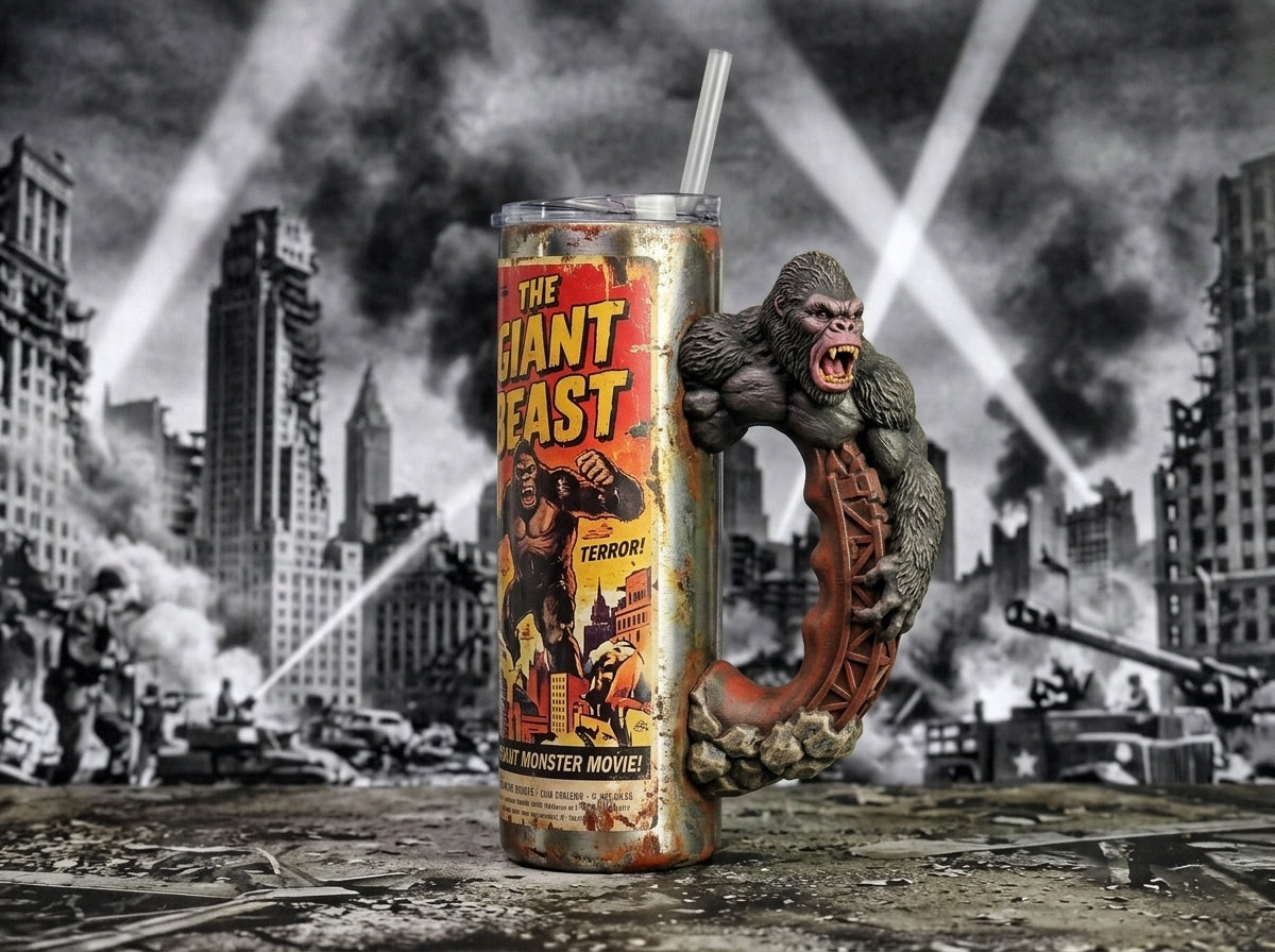 3D Printed Tumbler Handles - Multiple Designs - Creature Feature Series