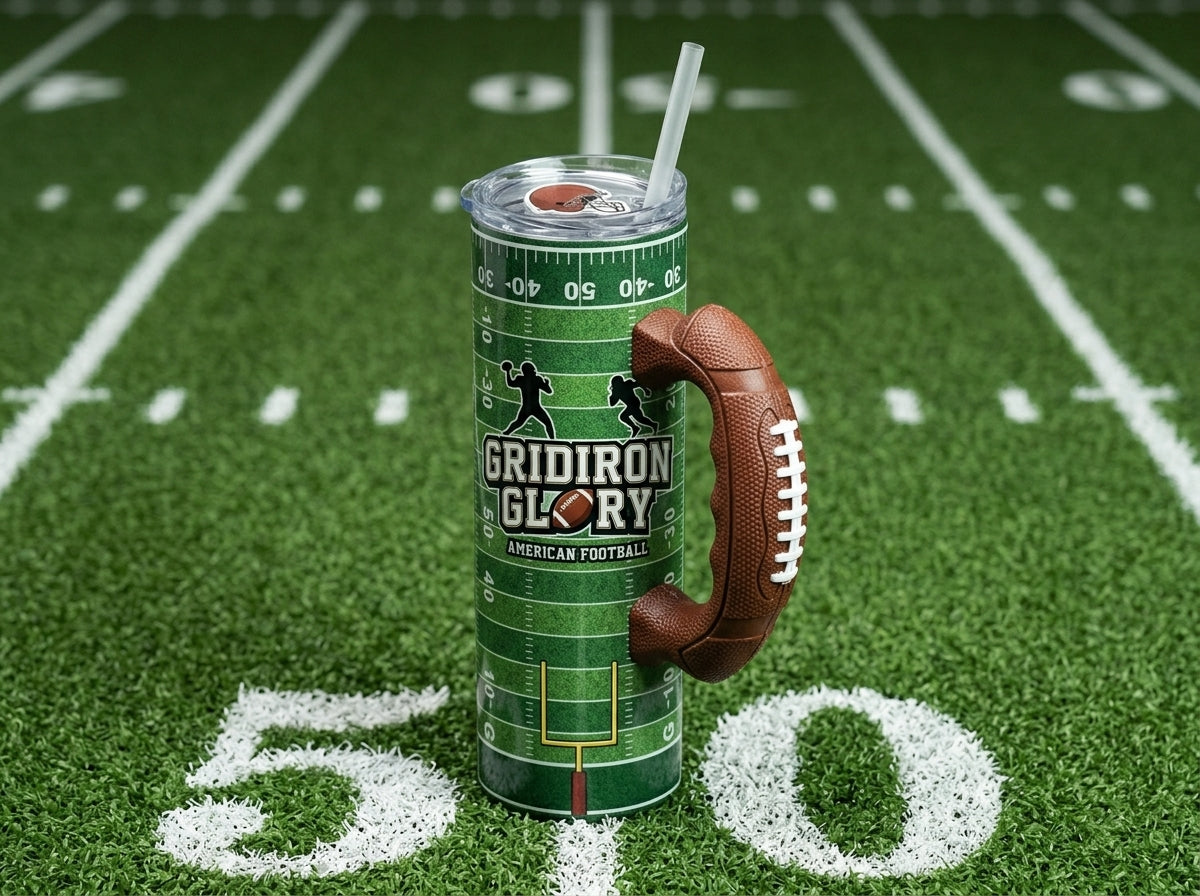 Football Laces V1 Tumbler Handle 3D Printing STL – Digital Download