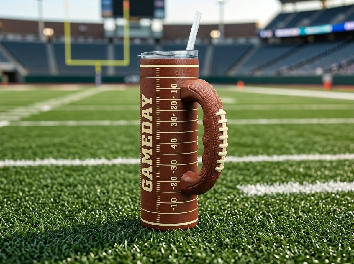 Football Laces V2 Tumbler Handle 3D Printing STL – Digital Download