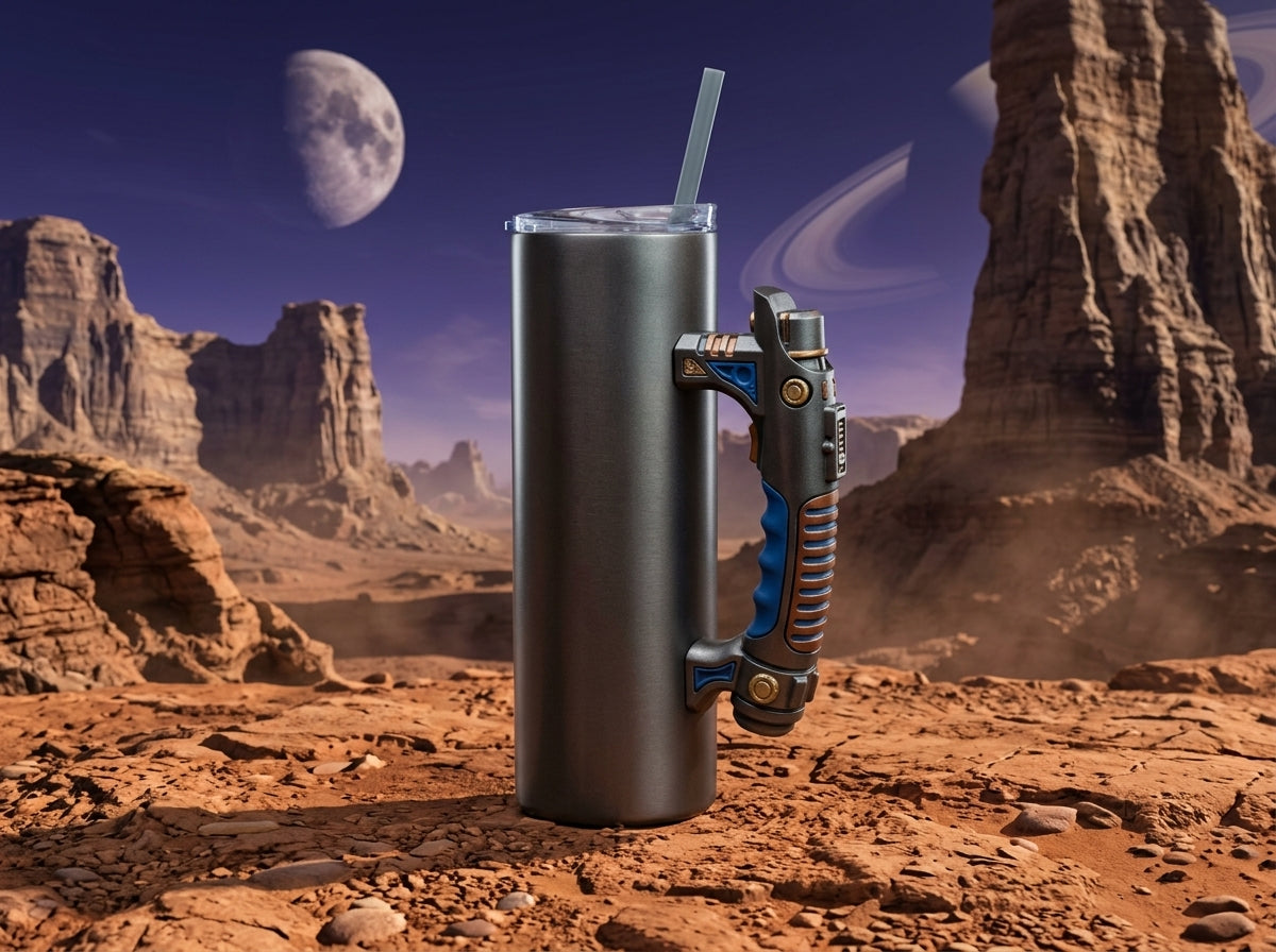 Futuristic Light Gripper V3 Tumbler Handle 3D Printing STL – Digital Download