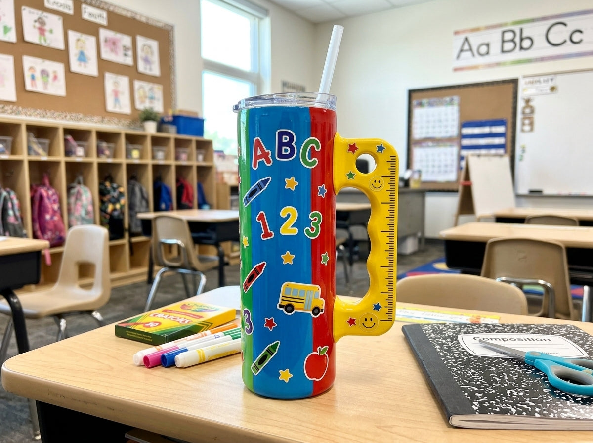 School Daze Series Tumbler Handle 3D Printing STL – Digital Download