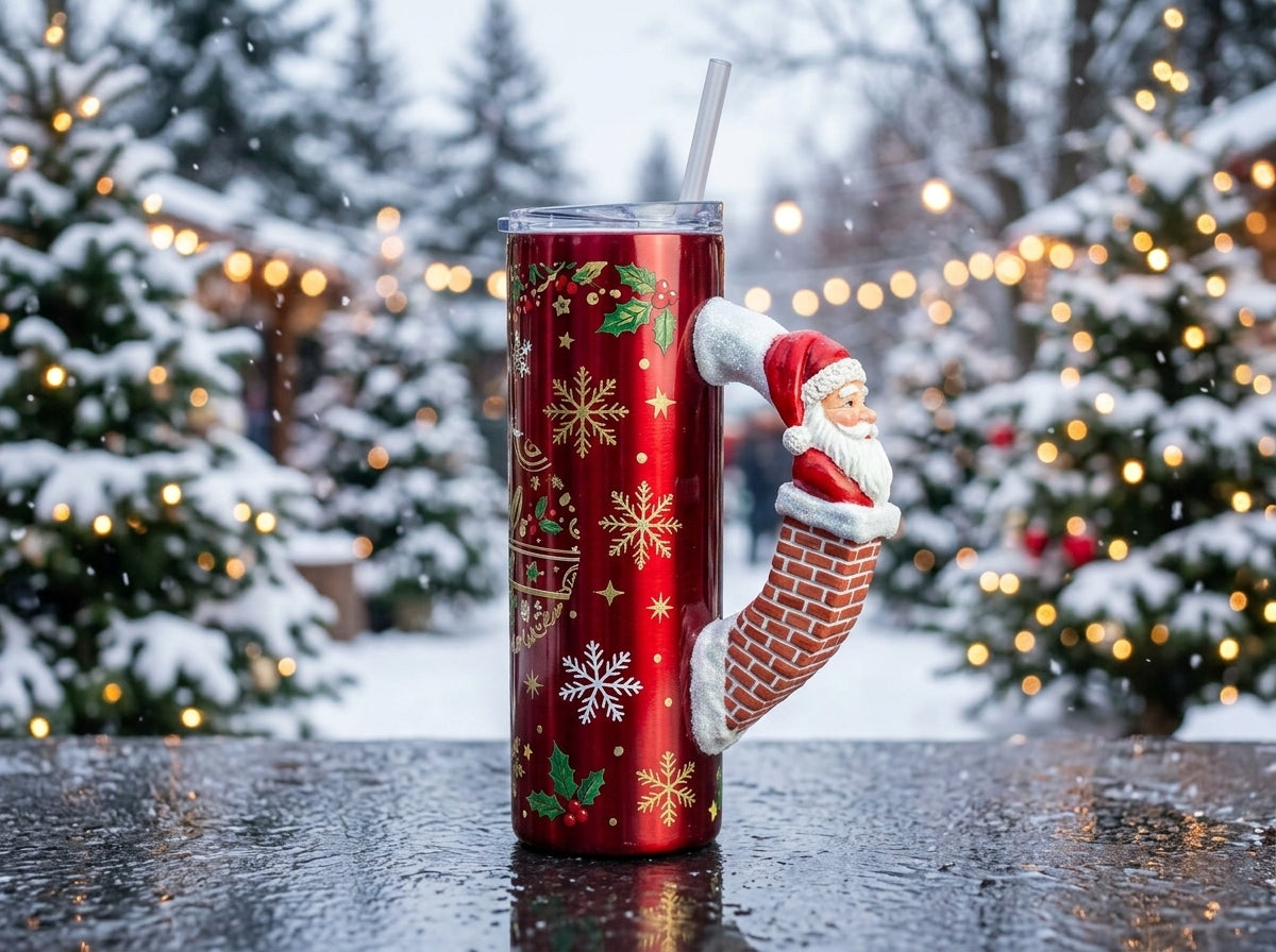 Santa Chimney V1 Tumbler Handle 3D Printing STL – Digital Download