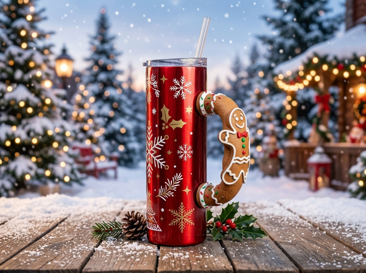 Gingerbread Man Tumbler Handle 3D Printing STL – Digital Download