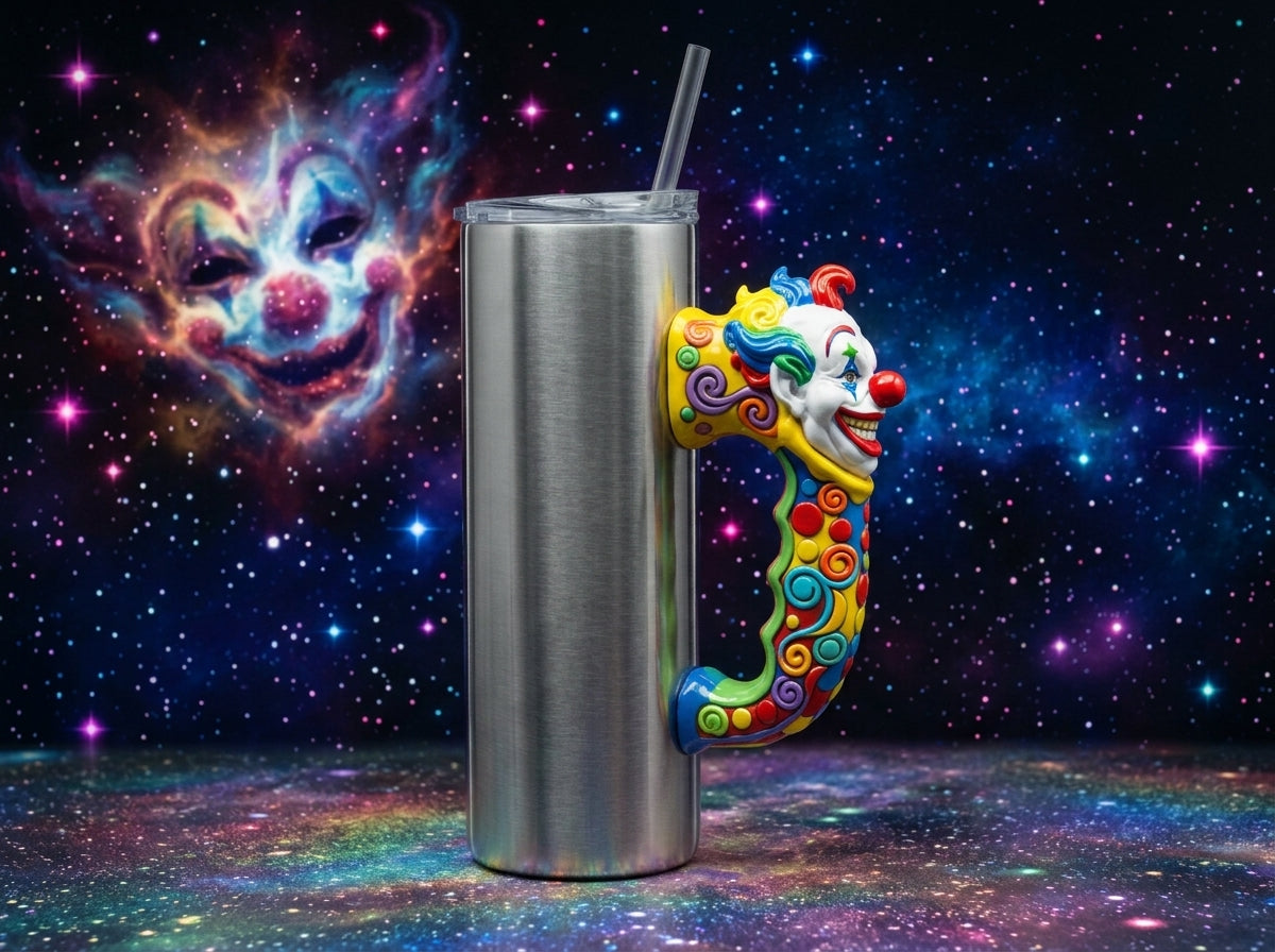 Swirl Clown V1 Tumbler Handle 3D Printing STL – Digital Download