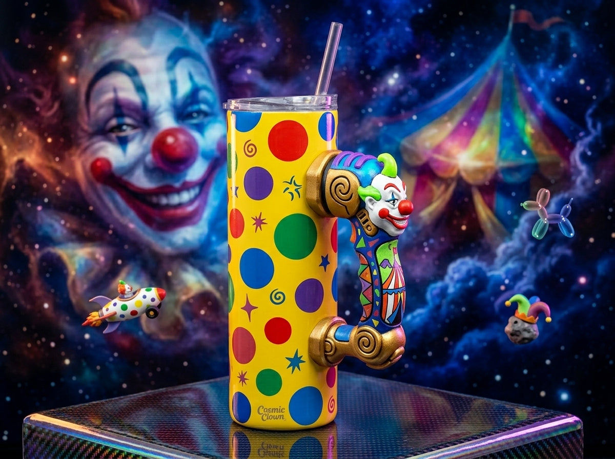 Space Clown V1 Tumbler Handle 3D Printing STL – Digital Download