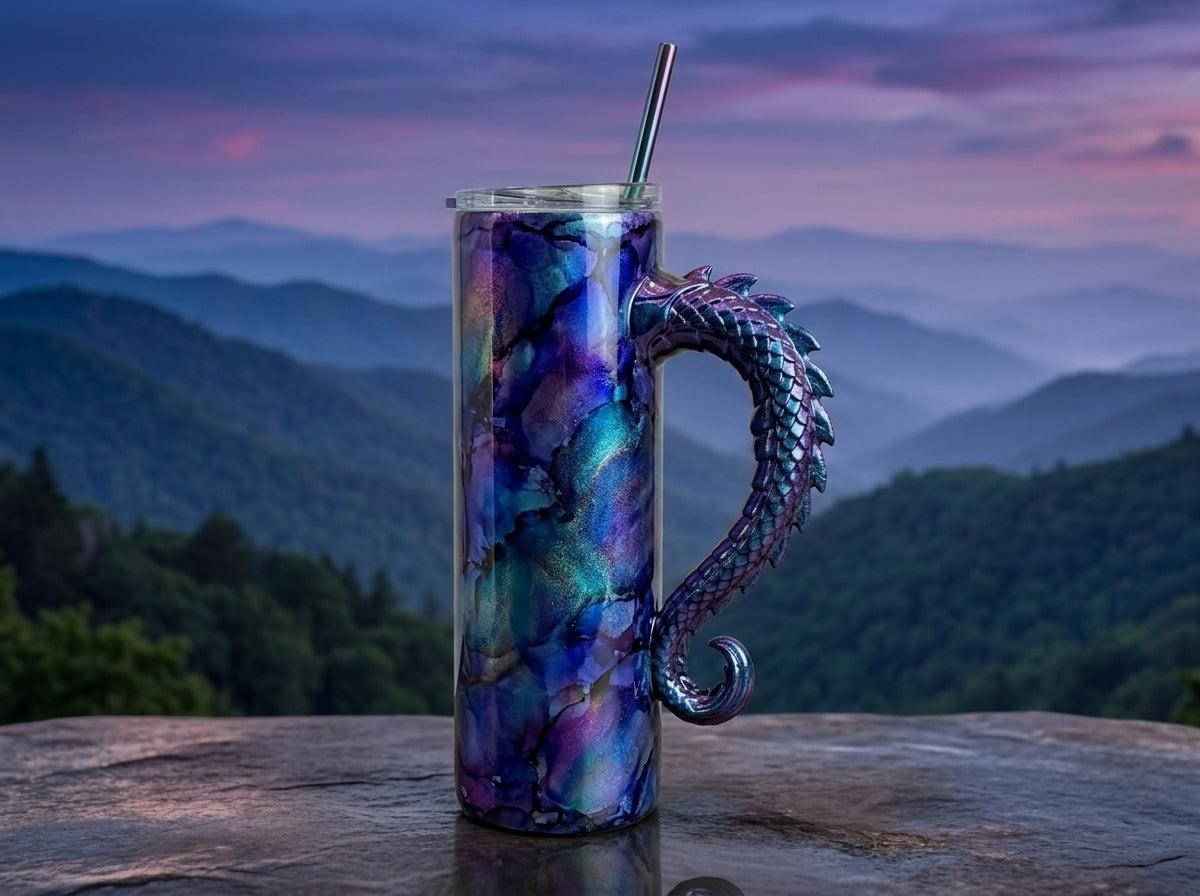 Dragon Tail V2 Tumbler Handle 3D Printing STL – Digital Download