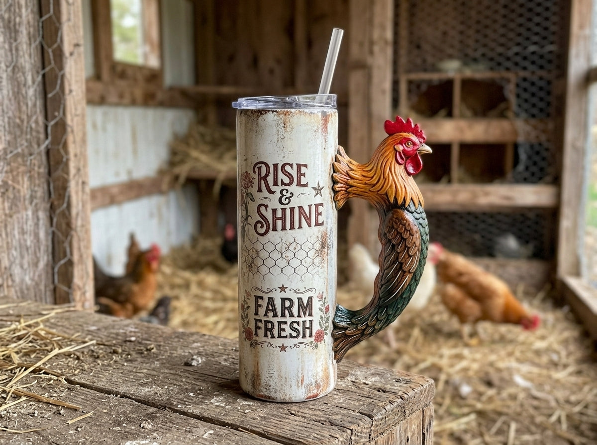 Rooster V1 Tumbler Handle 3D Printing STL – Digital Download