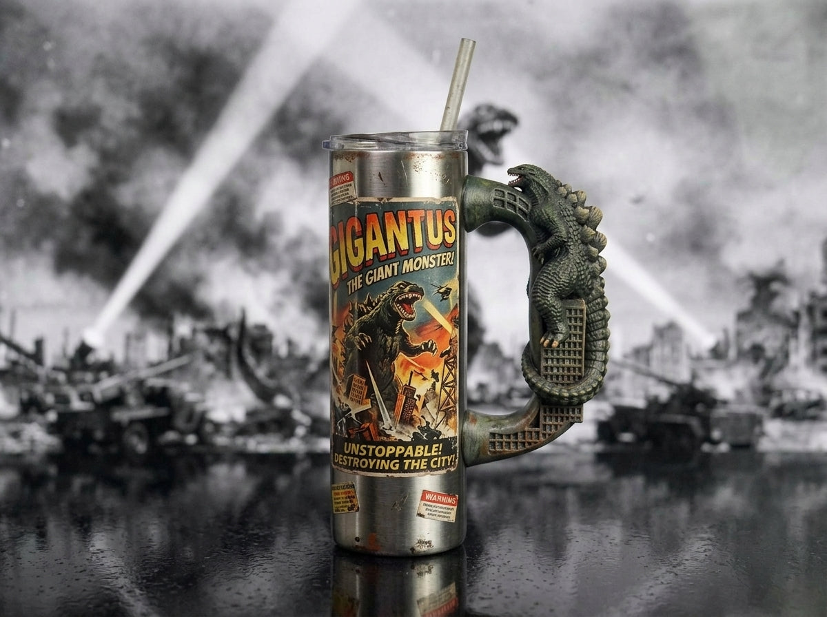 Giant Lizard Monster V2 Tumbler Handle 3D Printing STL – Digital Download