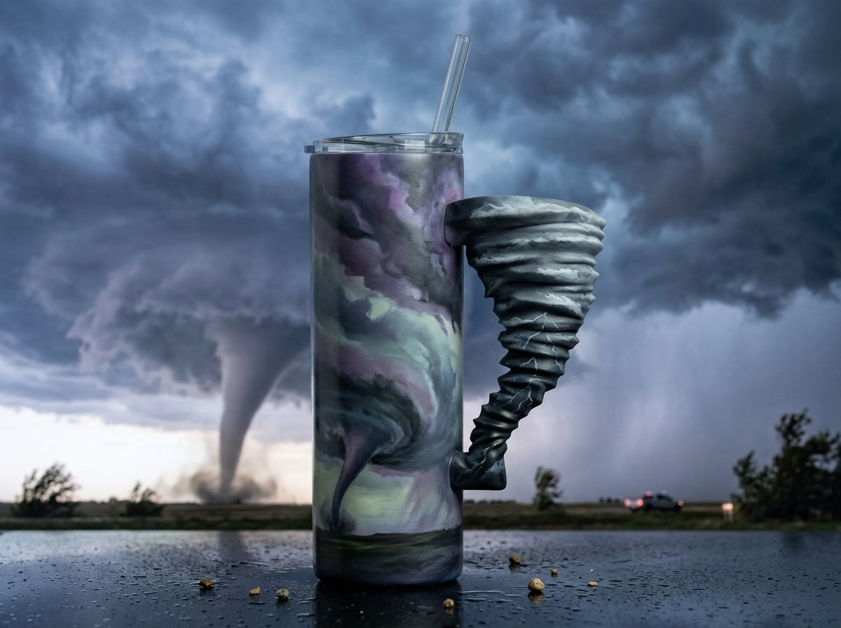 Tornado Tumbler Handle 3D Printing STL – Digital Download