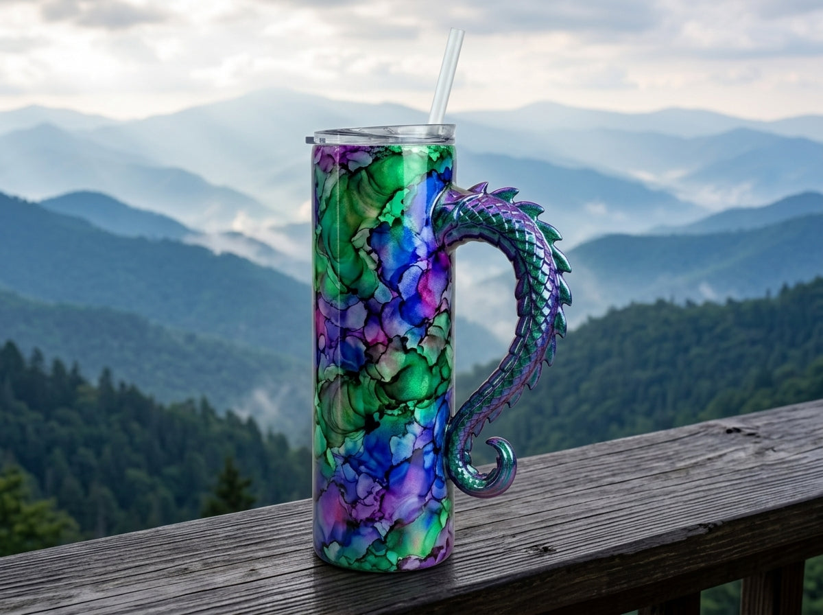 Dragon Tail V2 Tumbler Handle 3D Printing STL – Digital Download