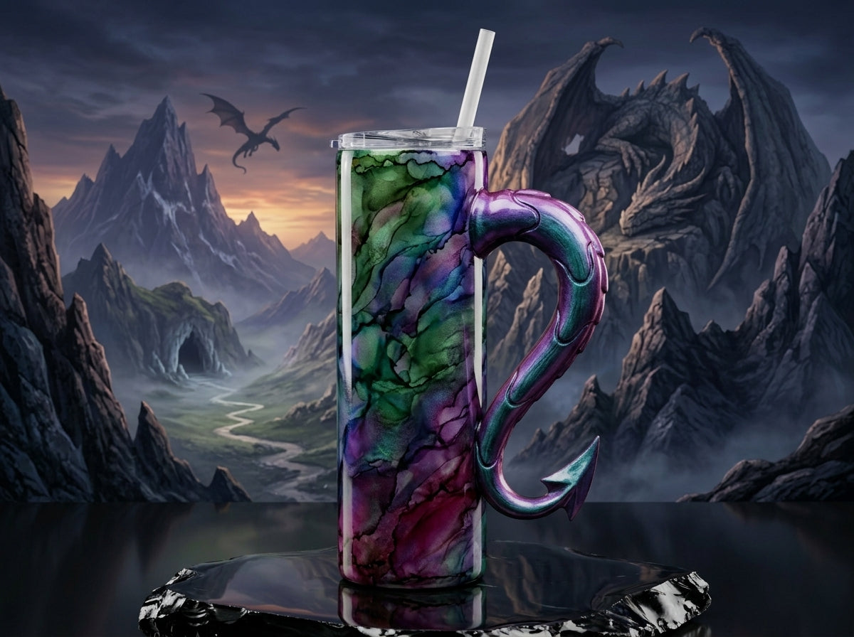 Dragon Tail V1 Tumbler Handle 3D Printing STL – Digital Download