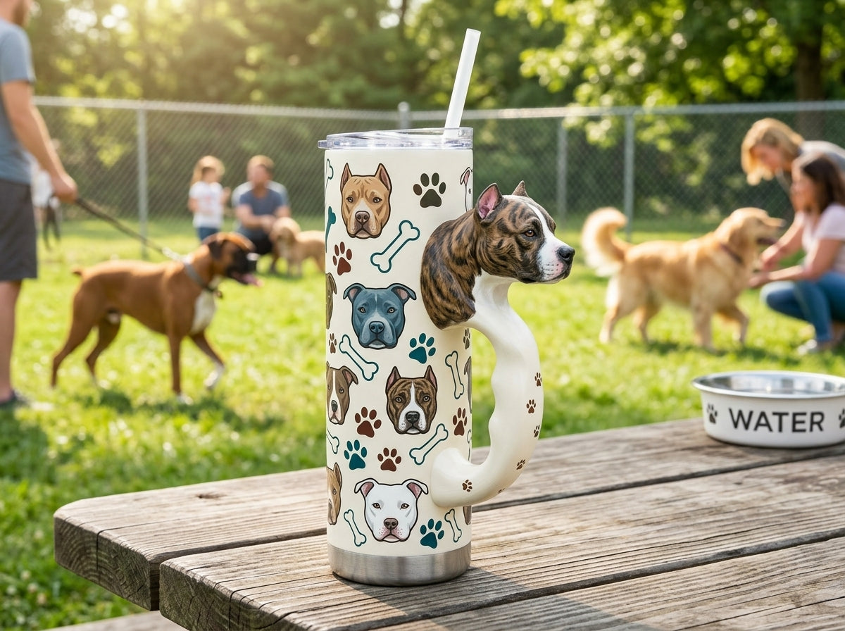 Pitbull V3 Tumbler Handle 3D Printing STL – Digital Download