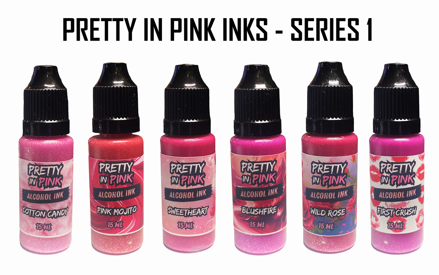 Mishy Lee Alcohol Inks - Pretty in Pink Series Inks - 15mL