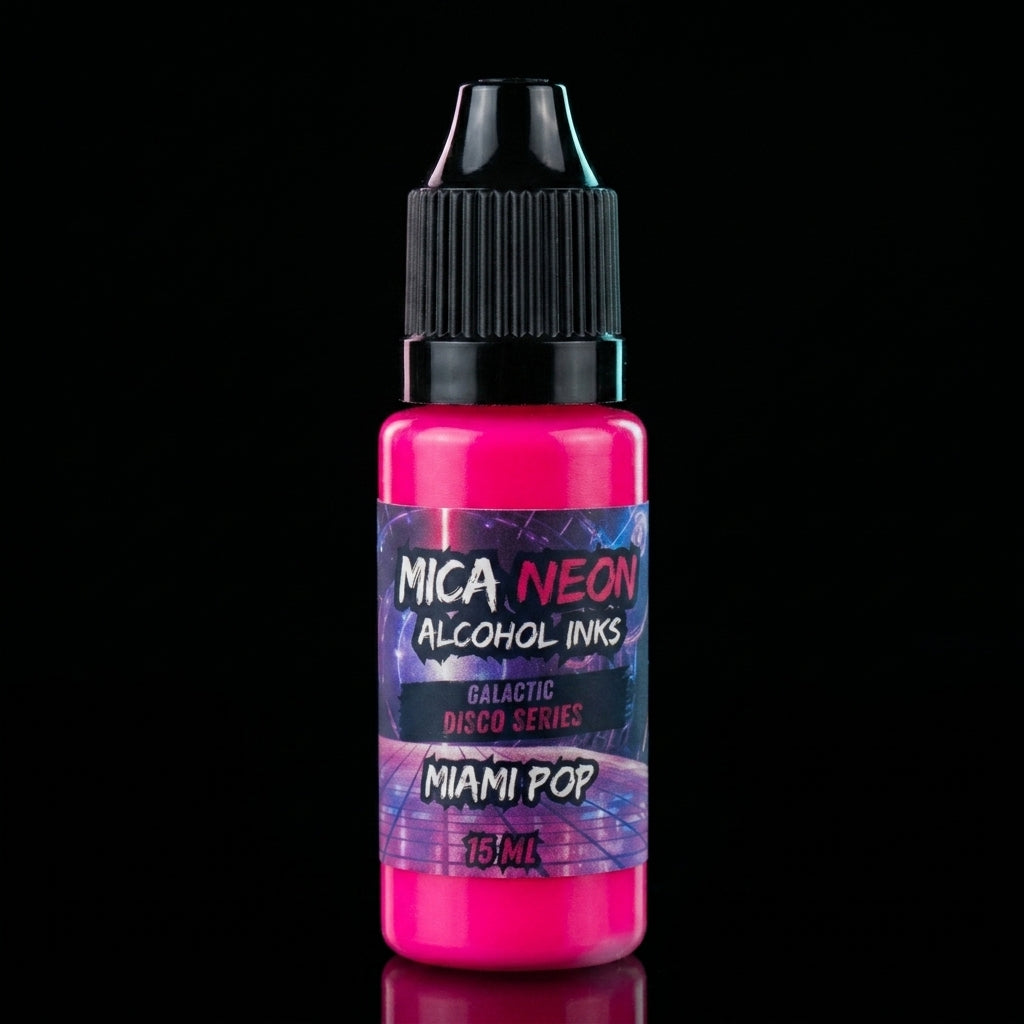 Mishy Lee Alcohol Inks - Galactic Disco Neon Mica Inks - 15mL