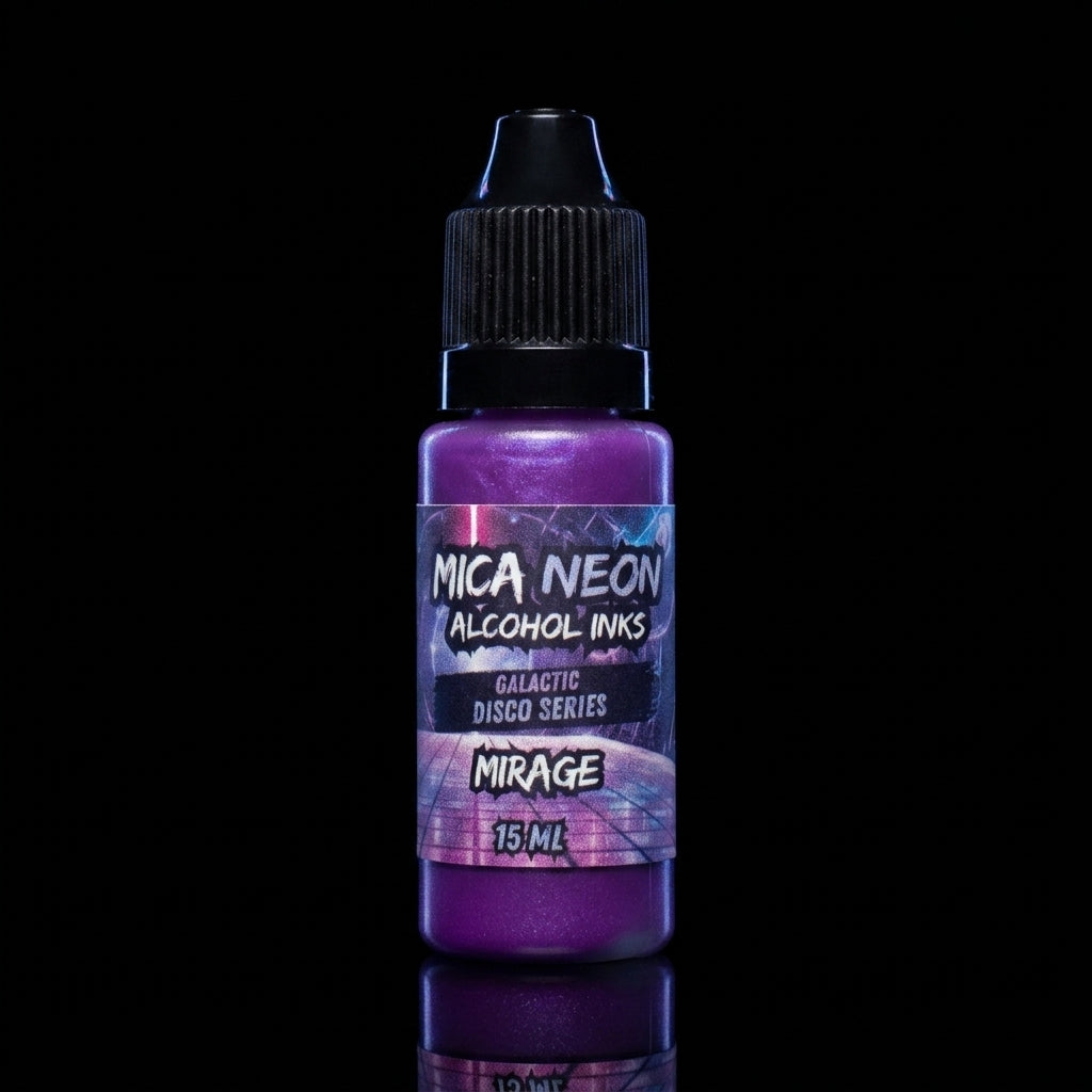Mishy Lee Alcohol Inks - Galactic Disco Neon Mica Inks - 15mL