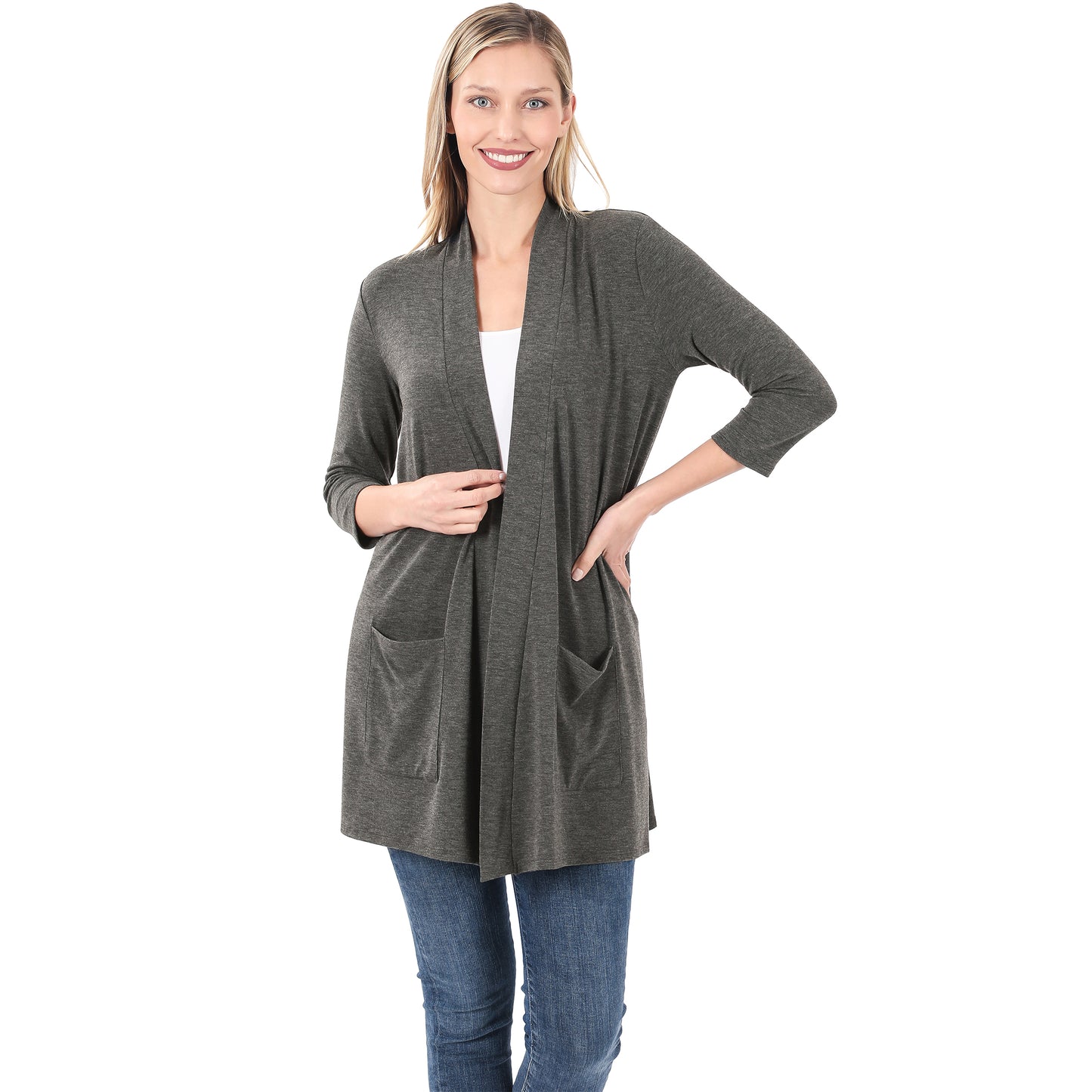 Slouchy Pocket Open Cardigan