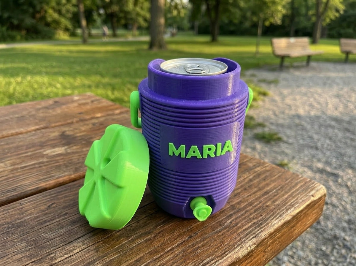 3D Printed Classic Cooler Can Holder - Customizable