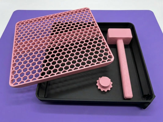 3D Printed Glitter Catch Tray / Hammer Combo