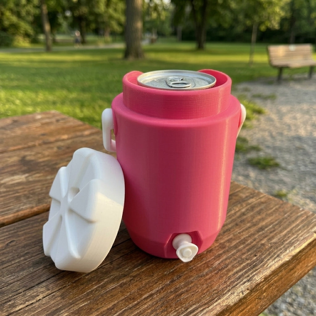 3D Printed Classic Cooler Can Holder - Customizable Colors