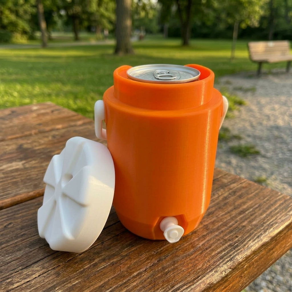 3D Printed Classic Cooler Can Holder - Customizable Colors