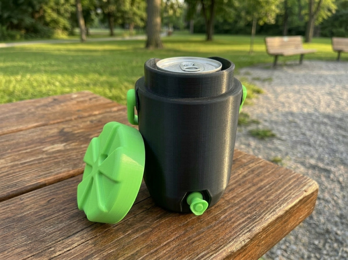 3D Printed Classic Cooler Can Holder - Customizable Colors