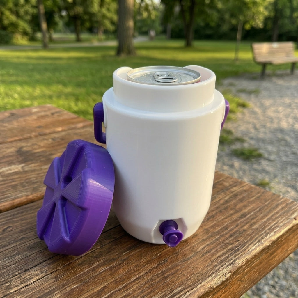 3D Printed Classic Cooler Can Holder - Customizable Colors