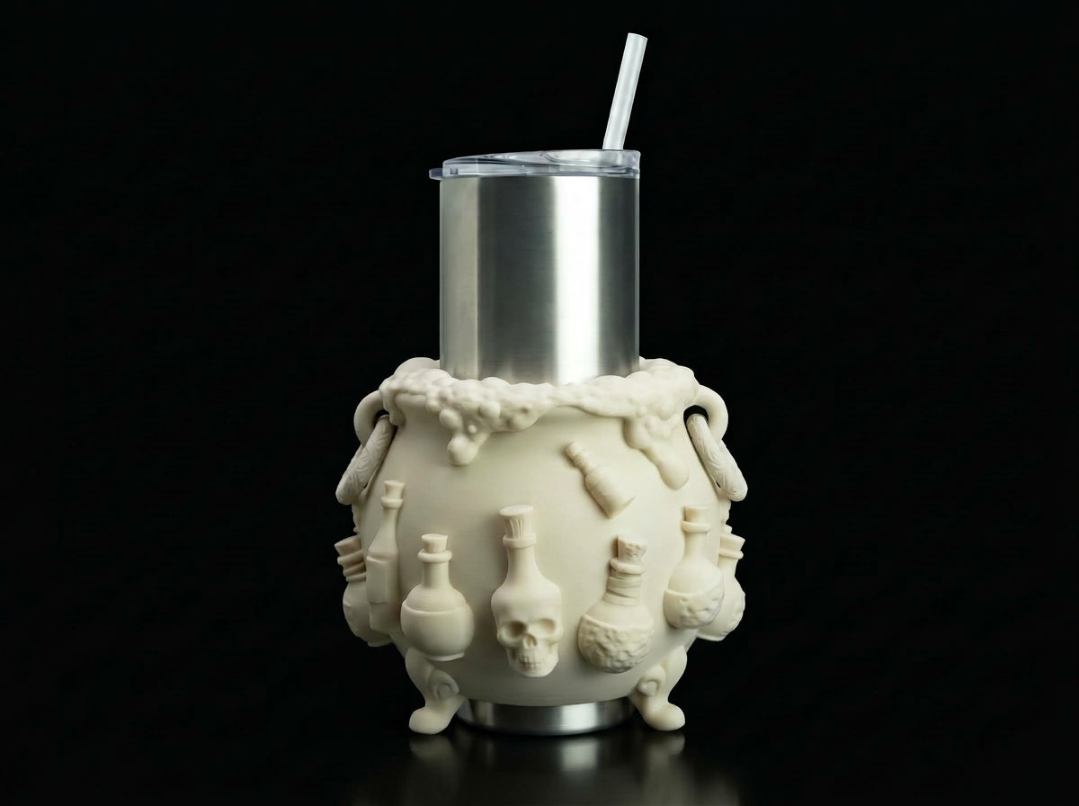 Magic Potion Cauldron Tumbler Sleeve 3D Printing STL – Digital Download