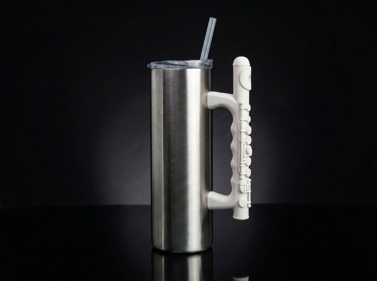 Flute V2 Tumbler Handle 3D Printing STL – Digital Download
