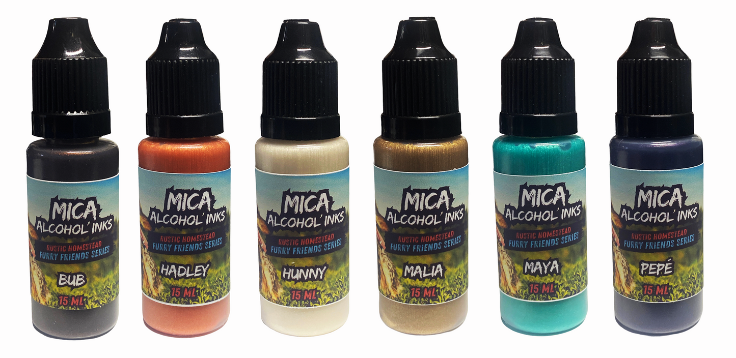 Mishy Lee Alcohol Inks - Rustic Homestead Series Inks - 15mL
