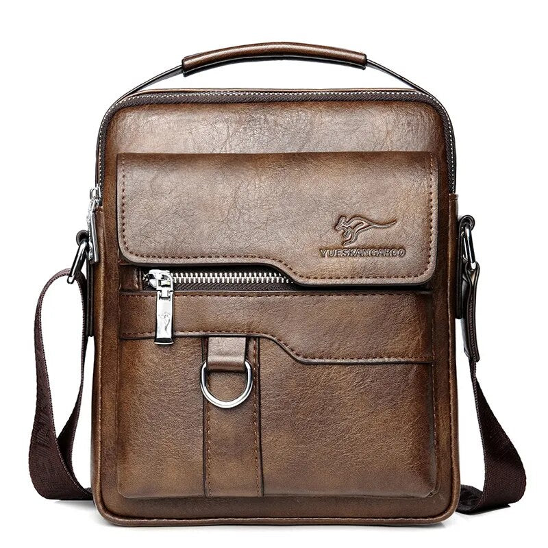 Luxury Male Handbag Leather Side Shoulder Bag For Men Husband Gift Business Messenger Crossbody Bag Men Sling Bag Small Backpack