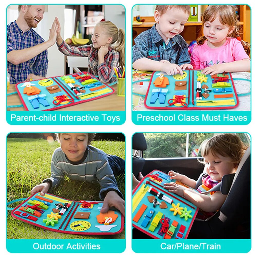 Busy Board Montessori Toys for Toddlers Sensory