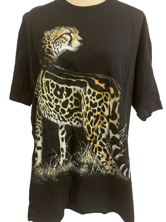 SHORT SLEEVE STANDING LEOPARD Top