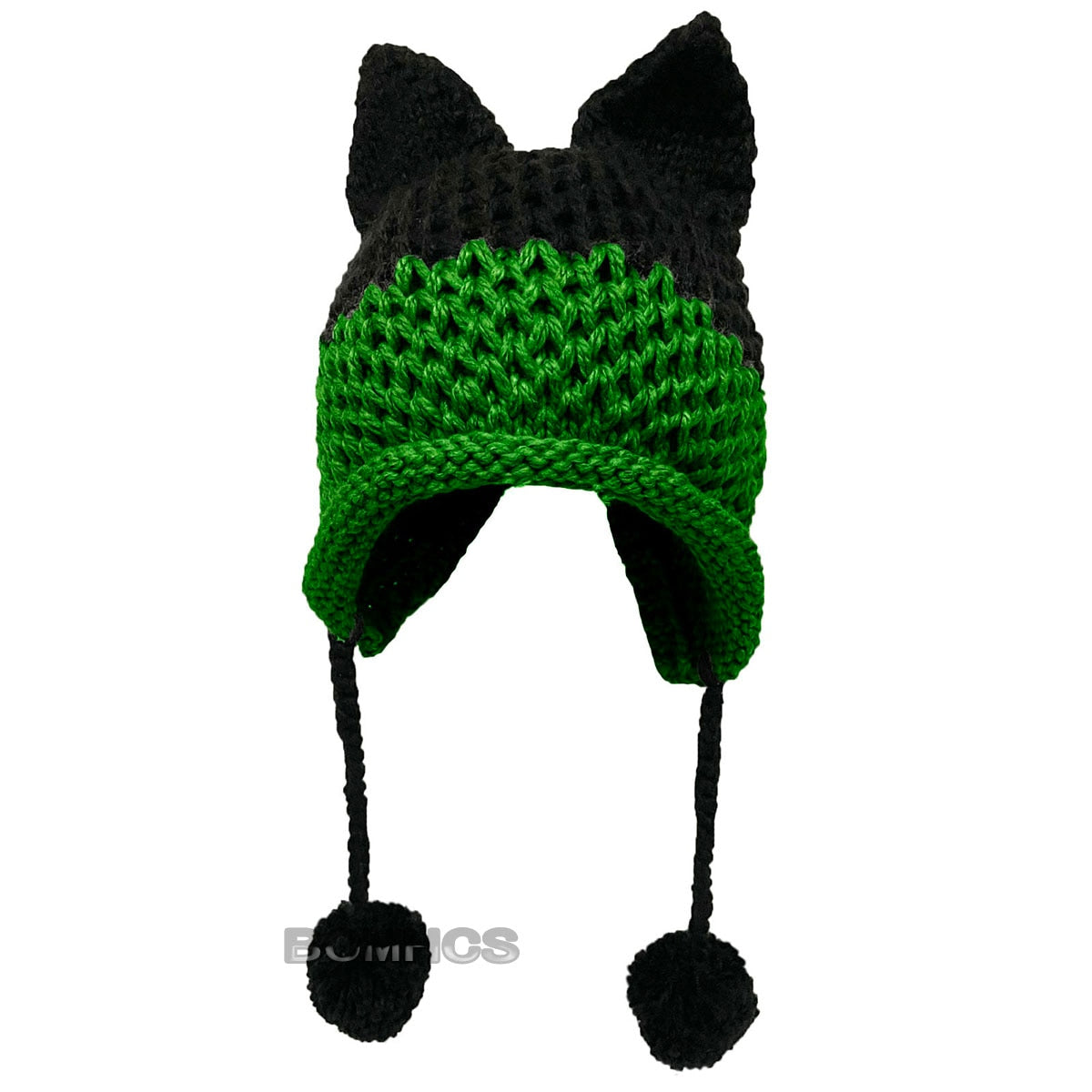 BomHCS Cute Fox Ears Beanie Winter Warm 100% Handmade Knit Hat