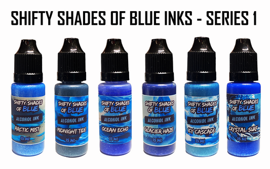 Mishy Lee Alcohol Inks - Shifty Shades of Blue Series Inks - 15mL