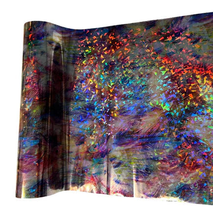 Metallic Holographic Textile Foil - Spicy Lil Mama w Sparkle