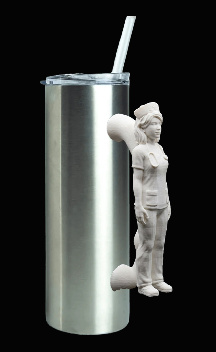 Standing Nurse Tumbler Handle 3D Printing STL – Digital Download